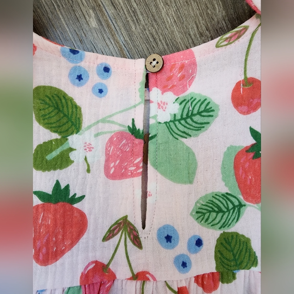 Mud Pie NWT Berry Patch Bow Dress 3T - Picture 6 of 7